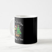 It's Fine I'm Fine Everything Is Fine Christmas Sa コーヒーマグカップ (正面左)