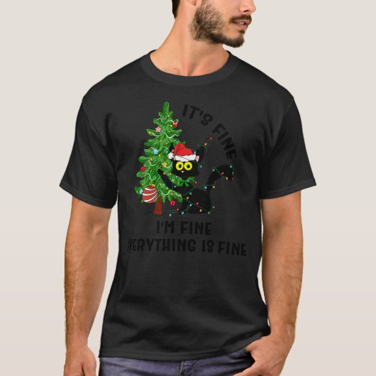 it's fine, i'm fine, everything is fine christmas tシャツ (正面)