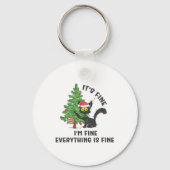 It's Fine Im Fine Everything Is Fine Elf Xmas Matc キーホルダー (正面)