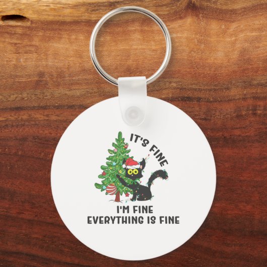 It's Fine Im Fine Everything Is Fine Elf Xmas Matc キーホルダー (正面)