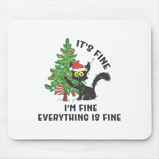 It's Fine Im Fine Everything Is Fine Elf Xmas Matc マウスパッド (正面)