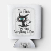 It's Fine I'm Fine Everything Is Fine Funny Black 缶クーラー (裏面)