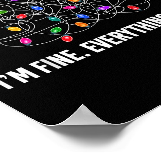 It's Fine I'm Fine Everything Is Fine Funny Christ ポスター (角)