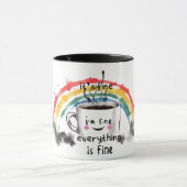 Its Fine I'm Fine Everything is Fine mug マグカップ (中央)