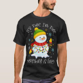 It's Fine I'm Fine Everything Is Fine Snowman Tシャツ (正面)