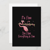 It's Fine I'm Fine Everything Is Fine Tshirt 招待状 (正面/裏面)