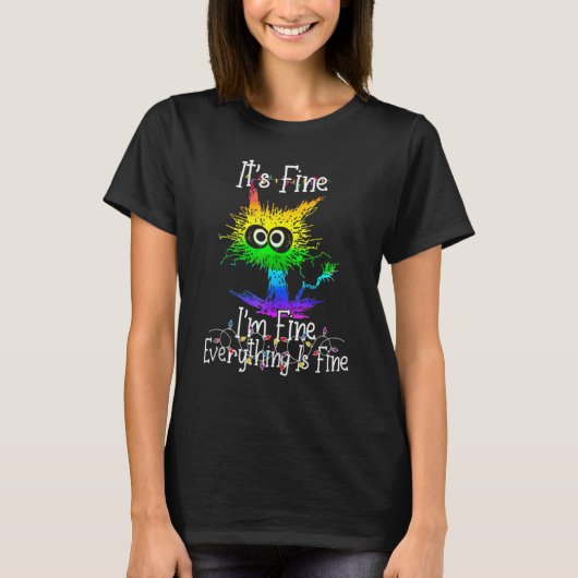 It's Fine I'm Fine Everything Is Fine X mas Lights Tシャツ (正面)