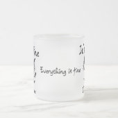 It's Fine I'm Fine" Funny Sarcastic Black Cat  フロストグラスマグカップ (中央)