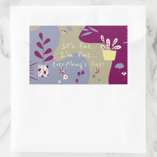 It's Fine... Sticker 長方形シール (バッグ)