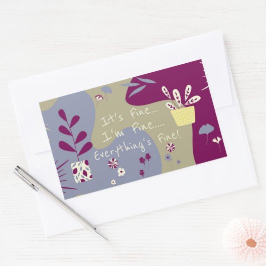 It's Fine... Sticker 長方形シール (封筒)