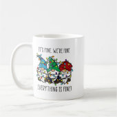 It's Fine We're Fine Everything Is Fine Gnome Teac コーヒーマグカップ (左)