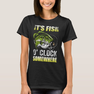It's Fish O'clock Somewhere Funny Fishing Vintage Tシャツ