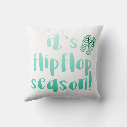It's Flipflopシーズン – おもしろい夏引用文 クッション (裏面)
