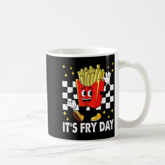 It's Fry Day - Funny French Fries Fast Food  コーヒーマグカップ (右)