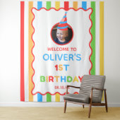Its Fun To Be One 1st Birthday Photo Backdrop タペストリー (インサイチュ)