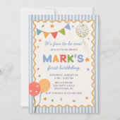 It's Fun to Be One Colorful Birthday Invitation 招待状 (正面)