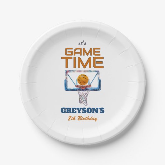 It's Game Time Any Age Birthday ペーパープレート (正面)