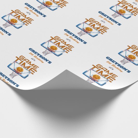 It's Game Time Any Age Birthday ラッピングペーパー (角)