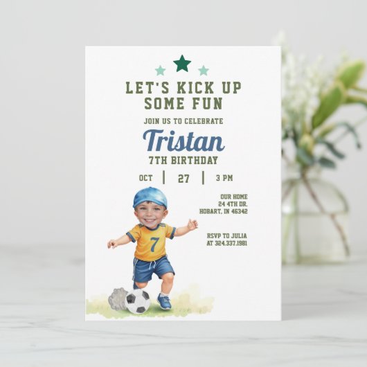 It's Game Time Any Age Birthday Photo Invitation 招待状 (スタンド正面)