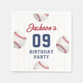 It's Game Time Baseball Birthday Party スタンダードカクテルナプキン (正面)