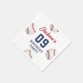 It's Game Time Baseball Birthday Party スタンダードカクテルナプキン (角)