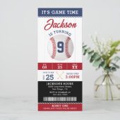 It's Game Time Baseball Birthday Party 招待状 (スタンド正面)