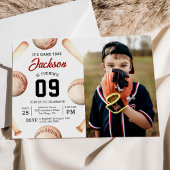 It's Game Time Baseball Birthday Party Photo 招待状