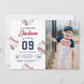 It's Game Time Baseball Birthday Party Photo 招待状 (正面)