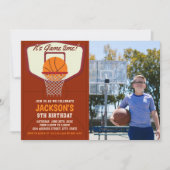 It's Game time! Basketball theme Birthday Kids  招待状 (正面)