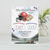 It's Game Time Football & Baseball共同誕生日 招待状 (スタンド正面)