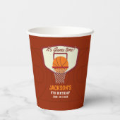 It's Game time! Fun Basketball theme Birthday Kids 紙コップ (裏面)