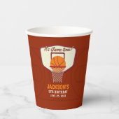 It's Game time! Fun Basketball theme Birthday Kids 紙コップ (正面)