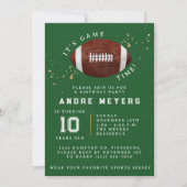 It's Game Time Kids Football Birthday Party 招待状 (正面)