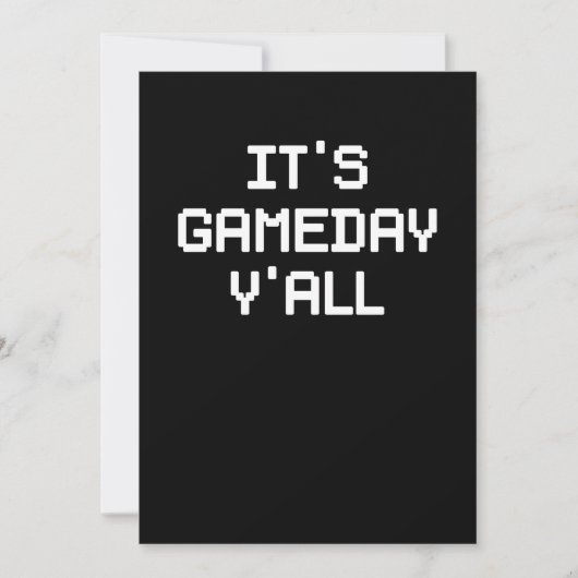 It's Gameday Y'all Fottboll & Gaming(ゲーム) 招待状 (正面)