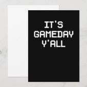 It's Gameday Y'all Fottboll & Gaming(ゲーム) 招待状 (正面/裏面)