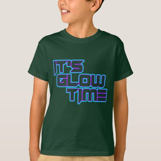 It's Glow Time Neon Lights Glow in the Dark Party Tシャツ (正面)