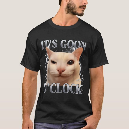It's Goon O'clock Funny Cat Meme Men Women Humor S Tシャツ (正面)