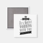 It's Great working with you, Happy Boss's Day マグネット (正面/裏面)