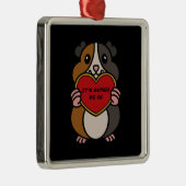 It's Guinea Pig Heart Be OK | Cute Guinea Pig メタルオーナメント (右)