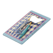 It's Hammer Time Blue Crab with Hammer on Gingham  クレジットカード栓抜き (裏面アングル)