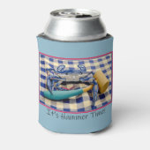 It's Hammer Time Blue Crab with Hammer on Gingham  缶クーラー (缶裏面)