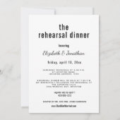 It's Happeningミニマルシンプルリストリハーサルディナー 招待状 (裏面)