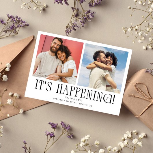 It's Happening 2枚写真 白い結婚式 セーブザデート