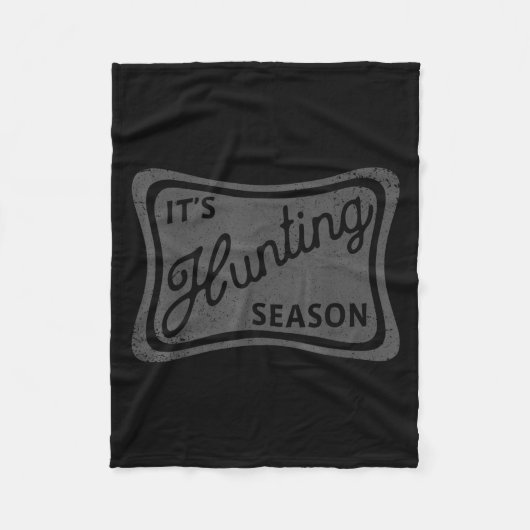 It's Hunting Season Deer Duck Dove Hunting Camo Fo フリースブランケット (正面)