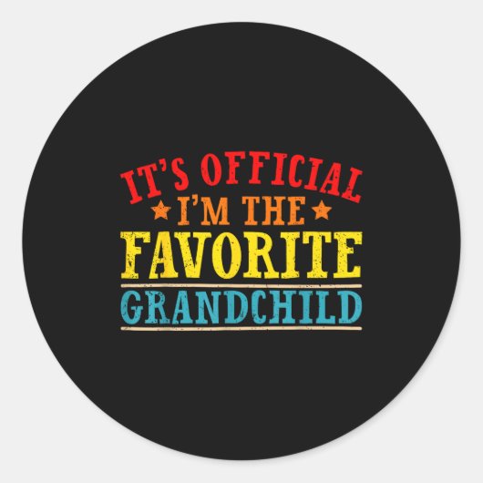 It's I'm The Favorite Granhild Funny Family  ラウンドシール (正面)
