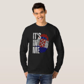 It's In Me Croatia Flag Fingerprint Croatian Herit Tシャツ (正面フル)