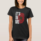 It's In Me Morocco Flag Fingerprint Moroccan Herit Tシャツ (正面)