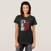 It's In Me Morocco Flag Fingerprint Moroccan Herit Tシャツ (正面フル)