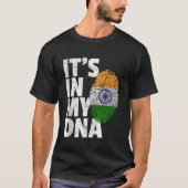 ITS IN MY DNAインディアンインド国旗のプライド男性の女性Gi Tシャツ (正面)