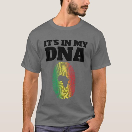 It's In My DNA African Juneteenth Fingerprint Tシャツ (正面)